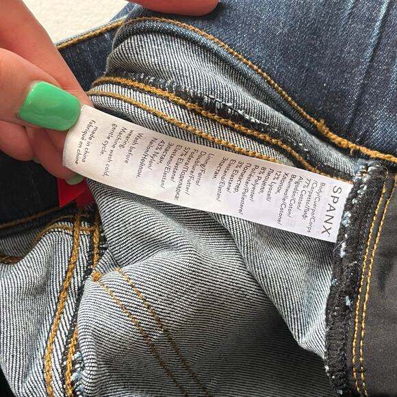 Spanx Medium Wash Distressed Jean Jeggings Size Small - Picture 5 of 11